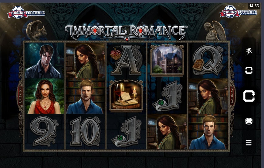 Immortal Romance Slot Game Screen